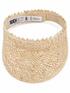 NEW Beach Riot Natural Straw Sun Visor One Size Beach Vacation Resort
